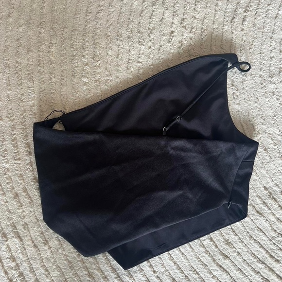 Zara Asymmetric One Shoulder Top with Jewel Trim - Picture 4 of 4